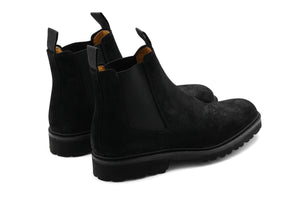 Barker Camborne Black Waxy Suede